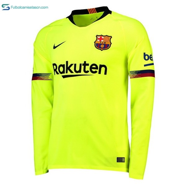 Camiseta Barcelona 2ª ML 2018/19 Verde